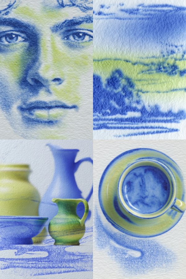 Azure Dreams in Watercolor