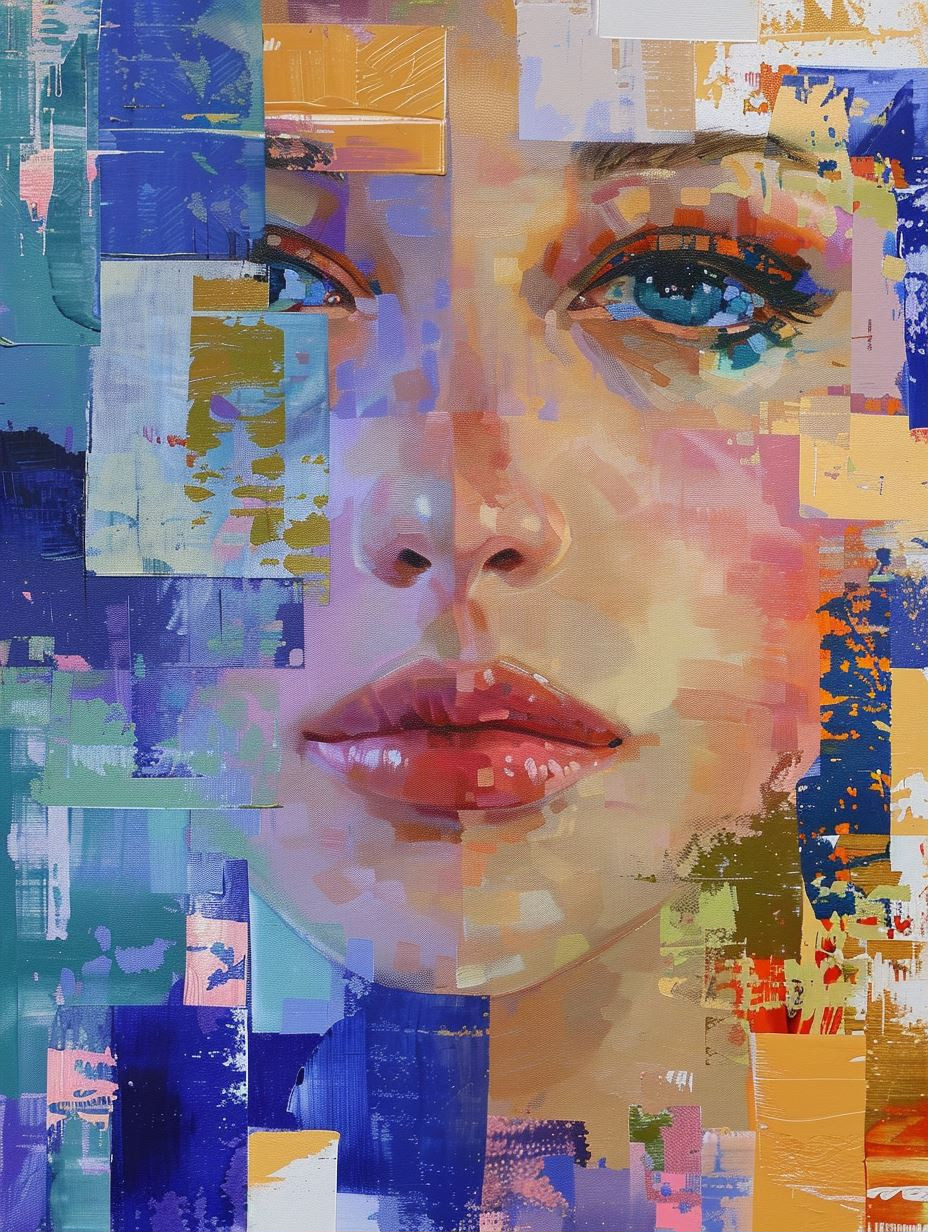 Fragmented Gaze in Vivid Color - Image 1