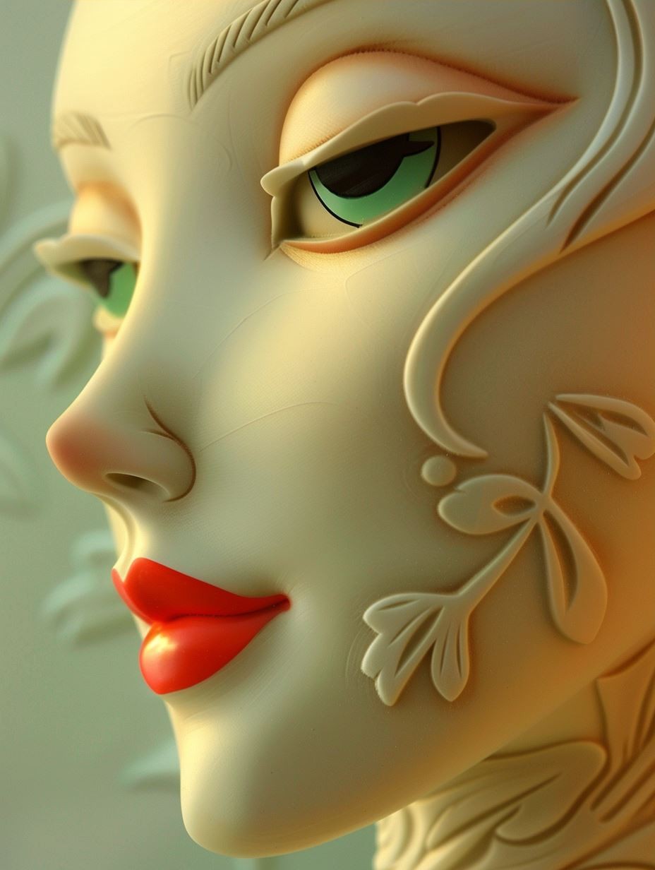 Golden Porcelain Ethereal Goddess - Image 3