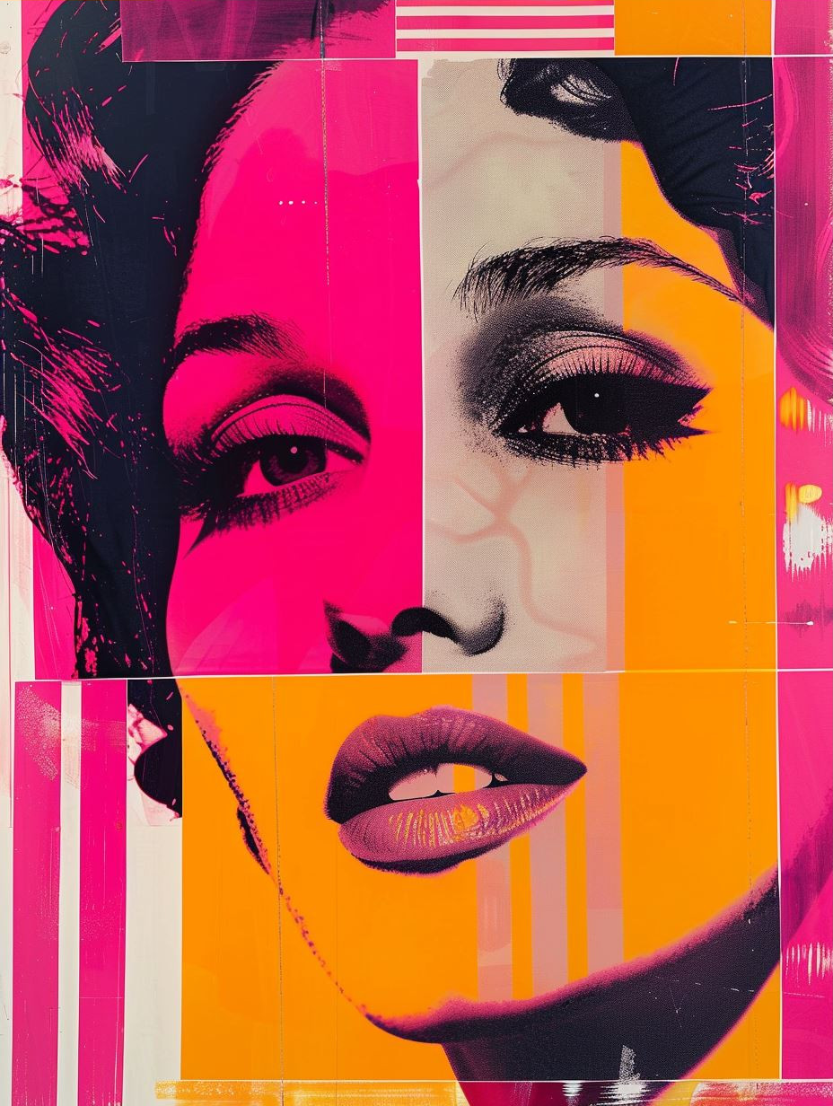 Neon Pop Art Portrait Collage - Image 3