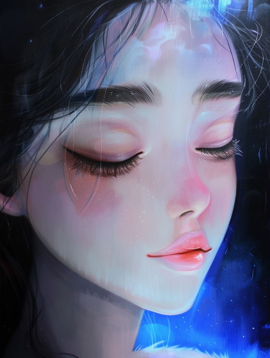 Ethereal Neon Dream Portrait - Image 3