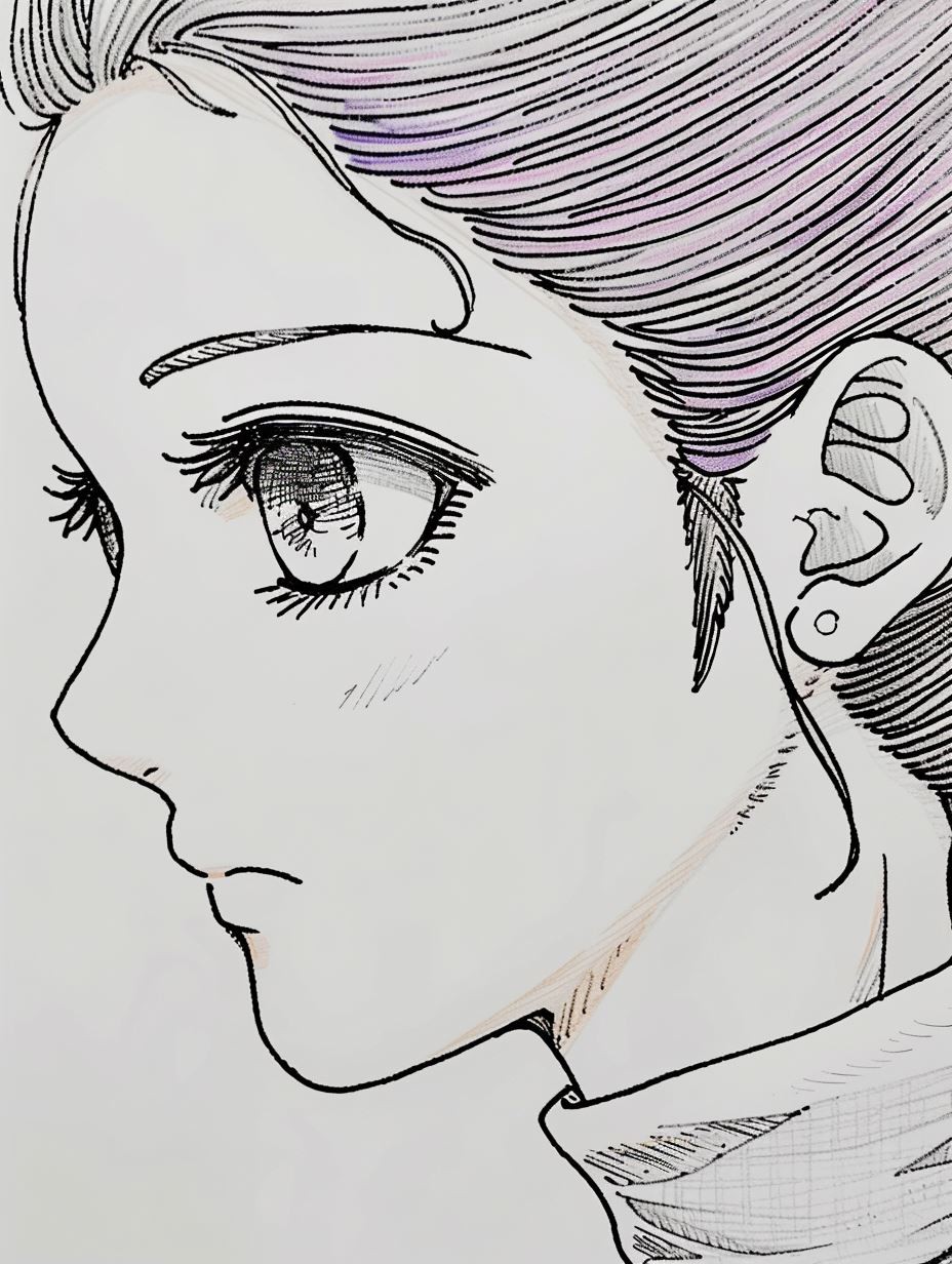 Ethereal Ink Manga Portrait - Image 1