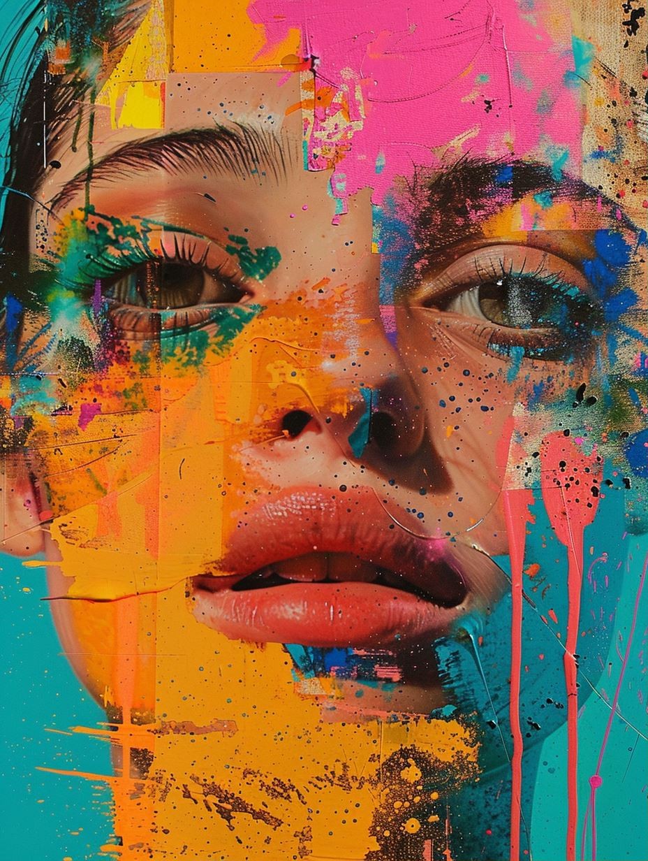 Vibrant Abstract Portrait Fusion