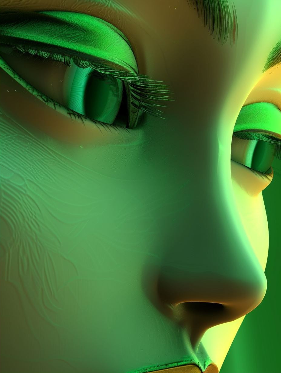 Ethereal Neon Green Portraits - Image 2