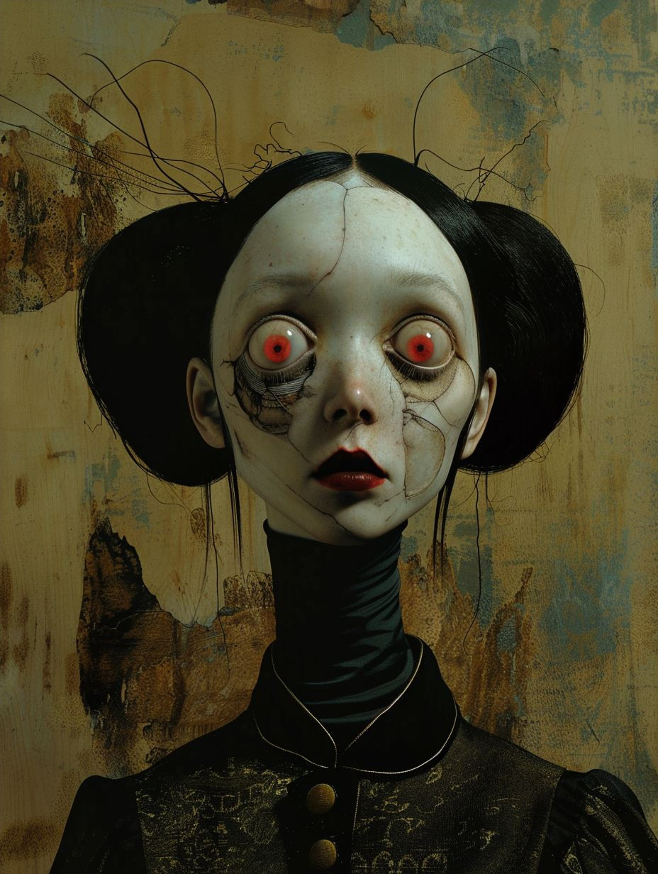 Haunting Gaze of Gothic Sorrow - Image 4