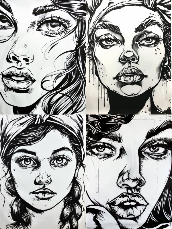 Bold Ink Portraiture Study