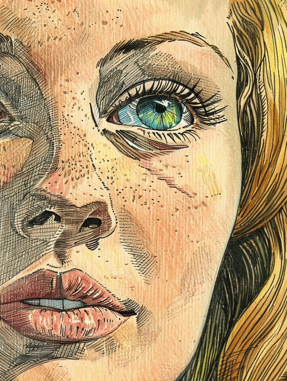 Ethereal Mixed Media Portraiture Study - Image 1