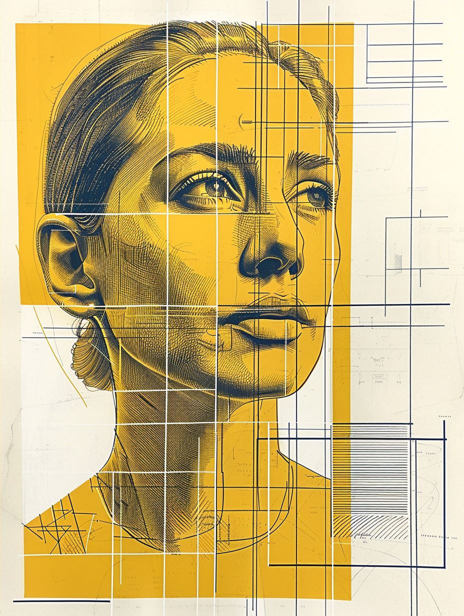 Geometric Golden Portrait Studies - Image 4