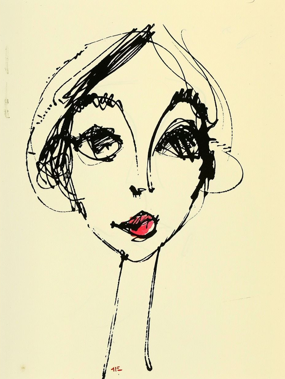 Chaotic Ink Portrait Study - Image 2