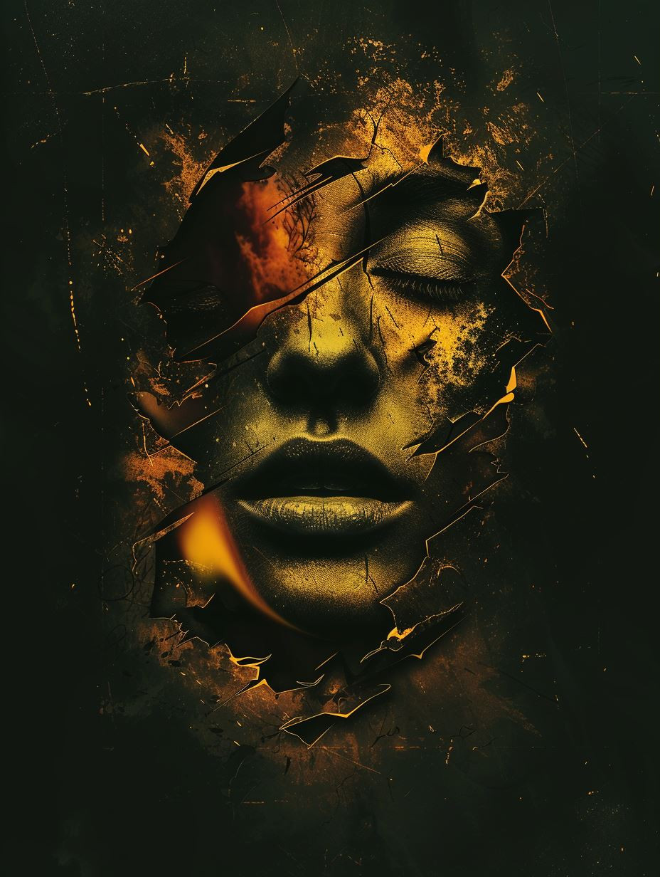 Golden Shadows of Ethereal Faces - Image 3
