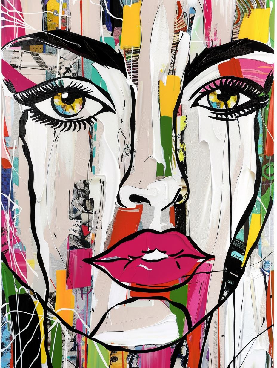 Abstract Palette Knife Portrait - Image 2