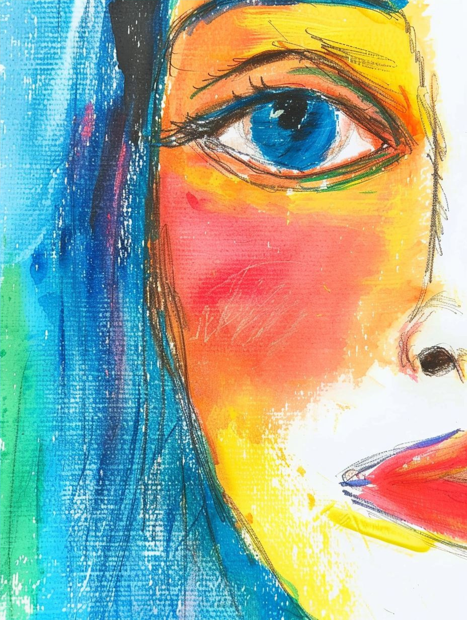 Prismatic Scribble Portrait Study - Image 4