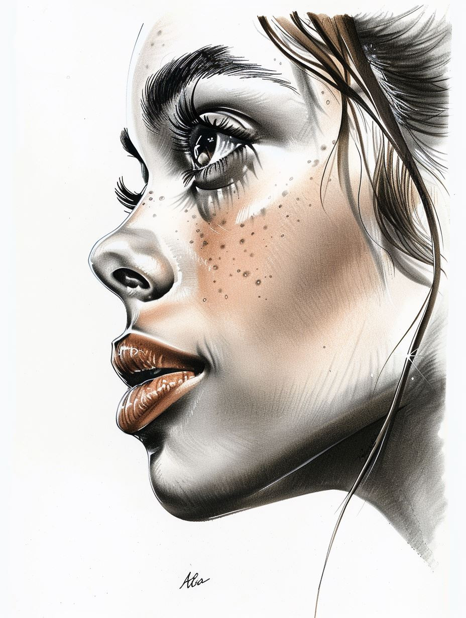 Dramatic Charcoal Portrait Studies - Image 1