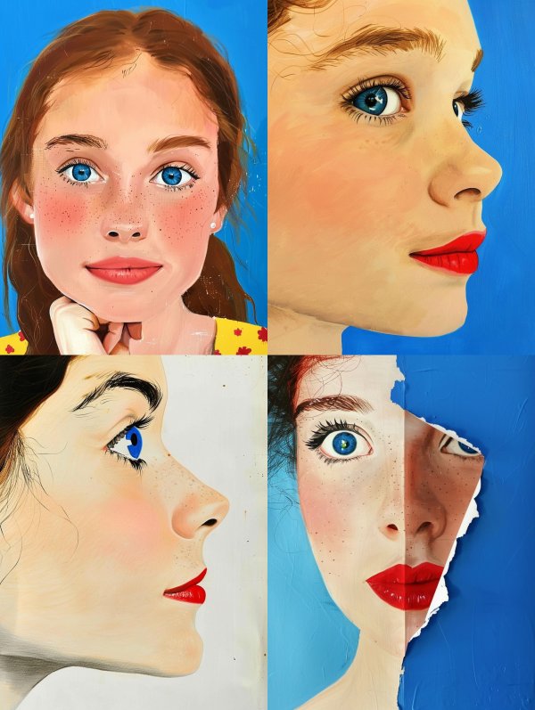 Azure Gazes: A Study in Blue