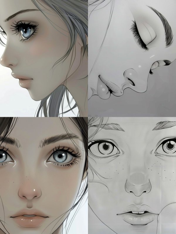 Ethereal Gaze: Digital Portrait Studies