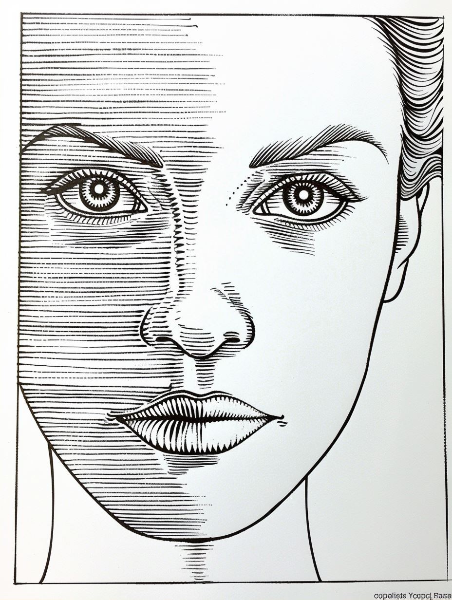 Stippled Ink Portrait Study - Image 2