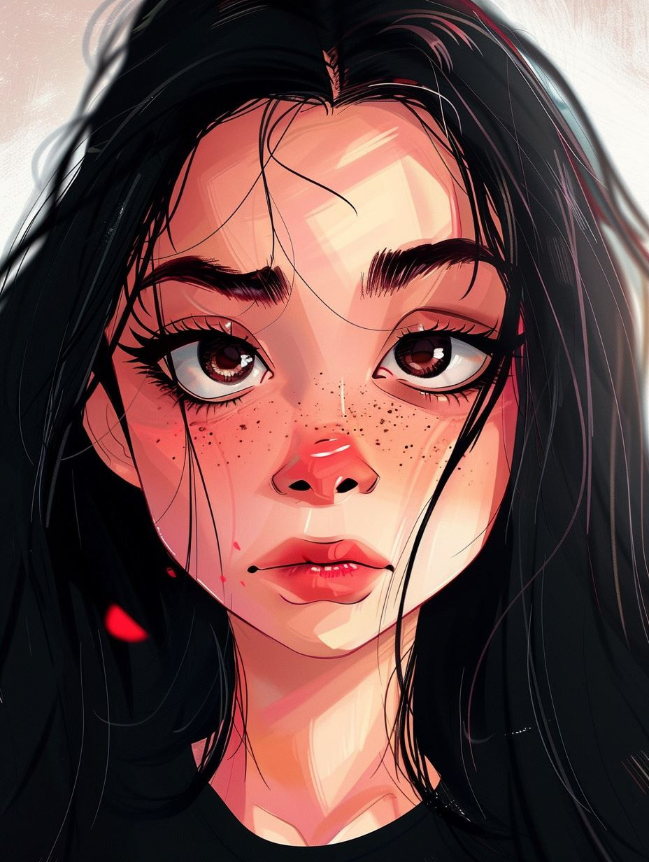 Digital Portraits of Stylized Young Women - Image 3