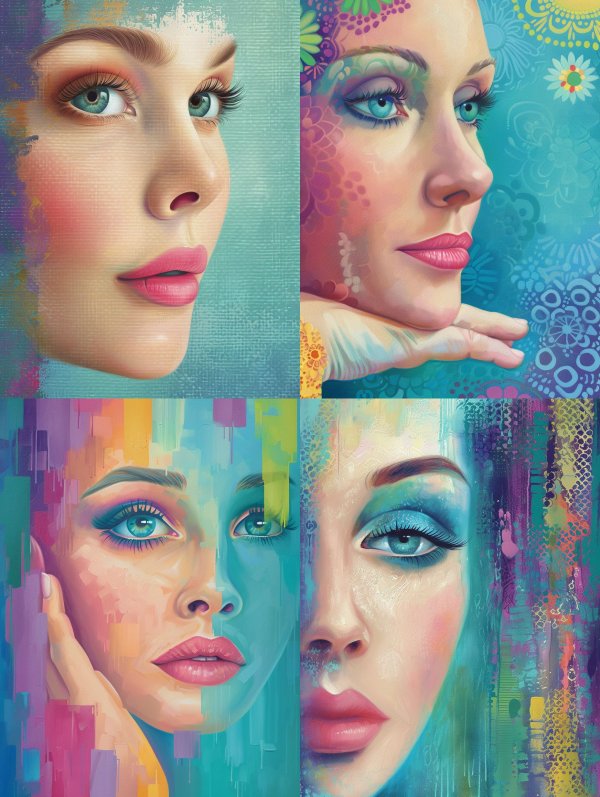 Prismatic Portraits of Feminine Grace