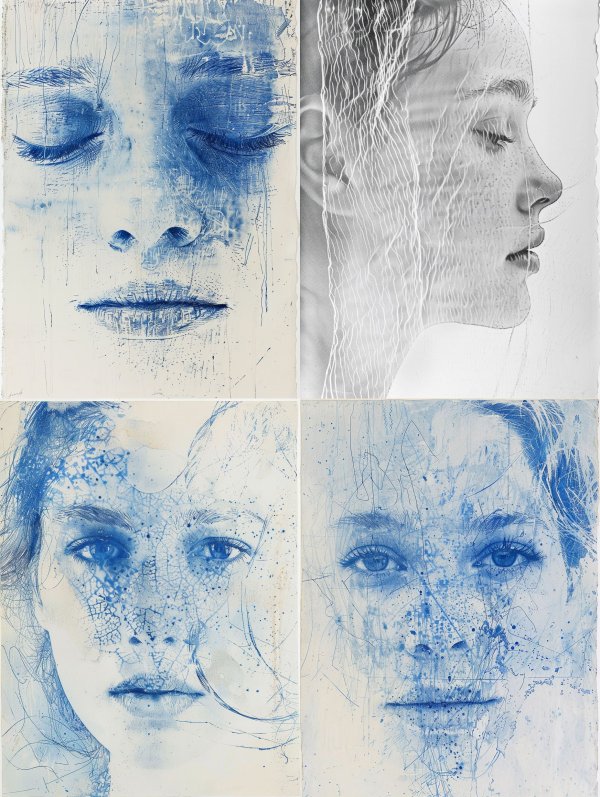 Ethereal Blue Fragments of a Soul