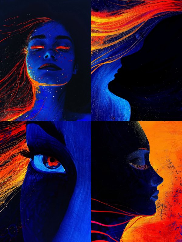 Neon Ember Ethereal Portraits