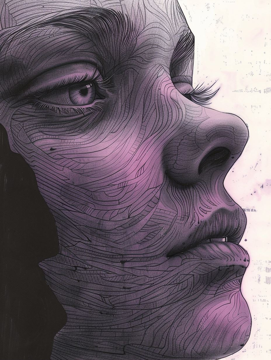 Ethereal Topographic Portrait Study