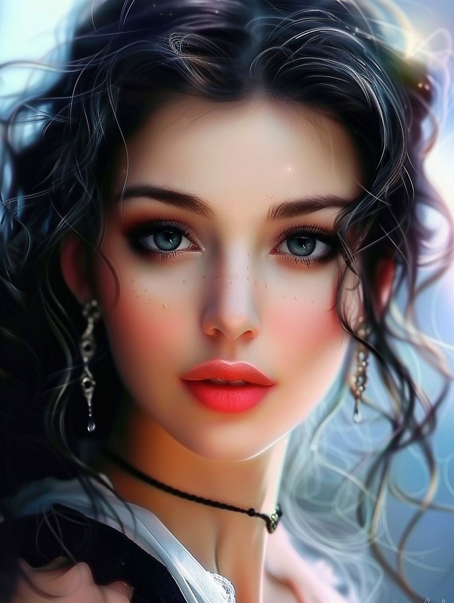 Ethereal Gaze of Luminous Beauty - Image 2