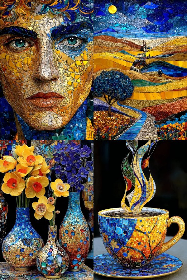 Golden Mosaic Gaze