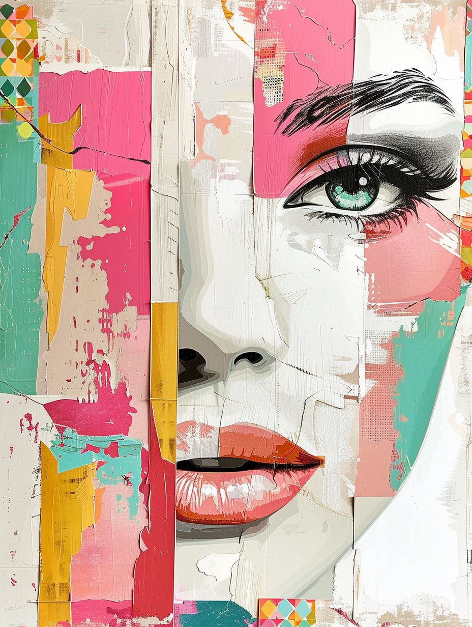 Fragmented Beauty: A Modern Collage - Image 3