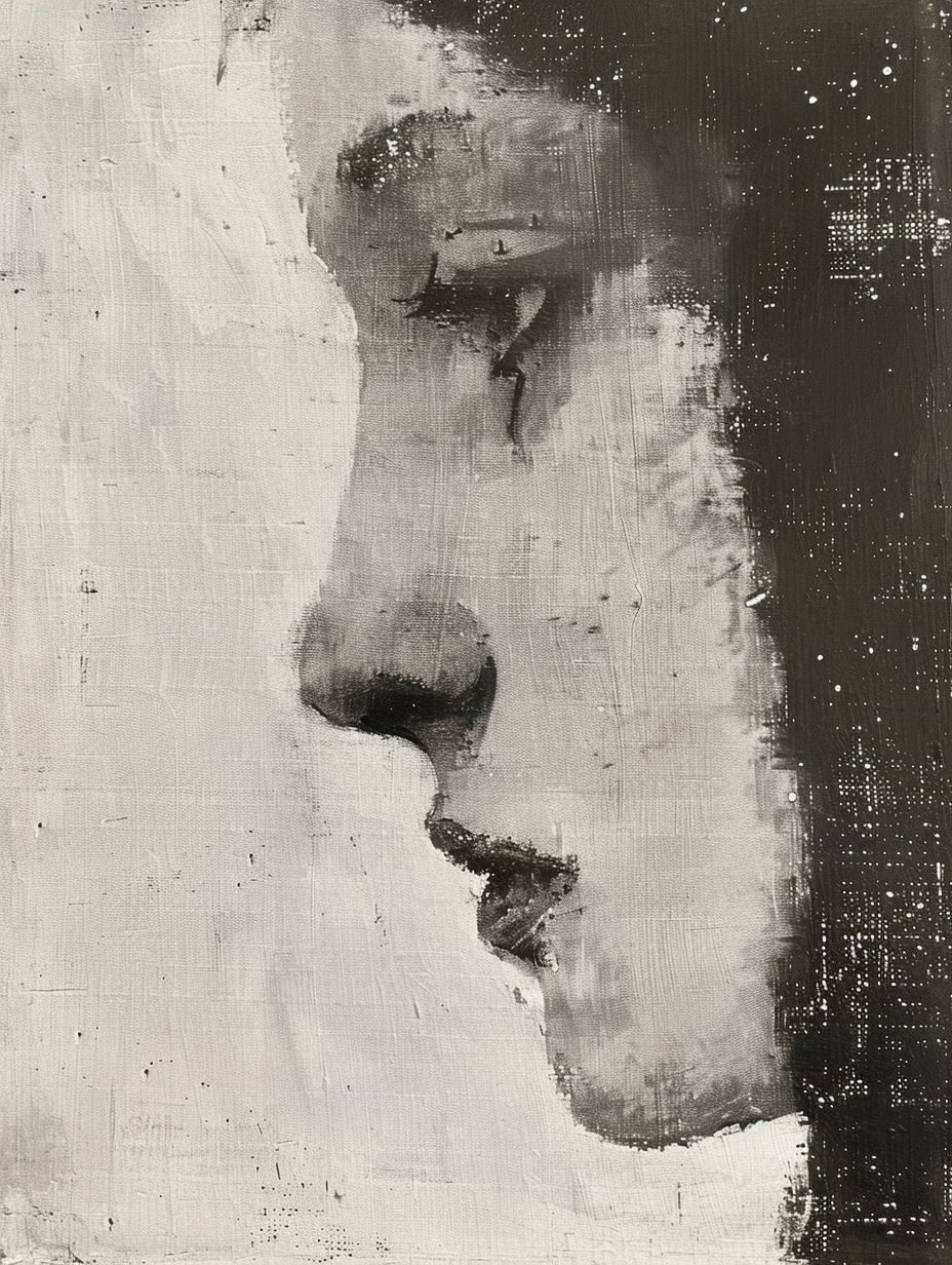 Melancholy in Monochrome Paint - Image 1