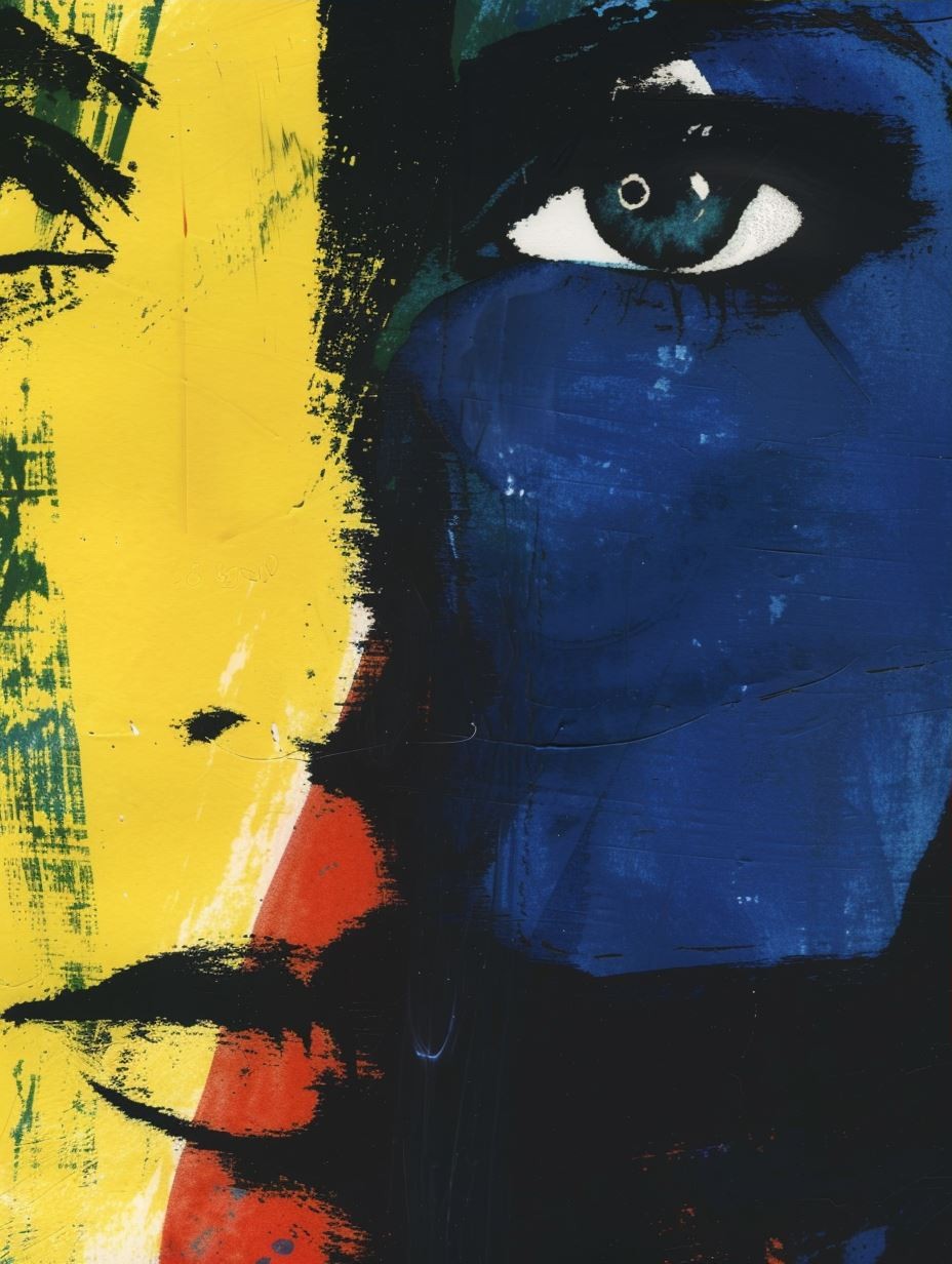 Fragmented Visions in Blue and Gold - Image 3
