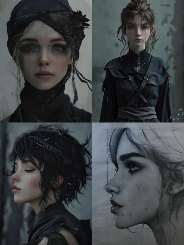 Shadows of Elegance: Gothic Portraiture