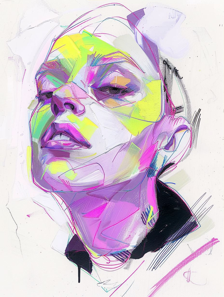 Neon Dreams: A Prism of Portraits - Image 3