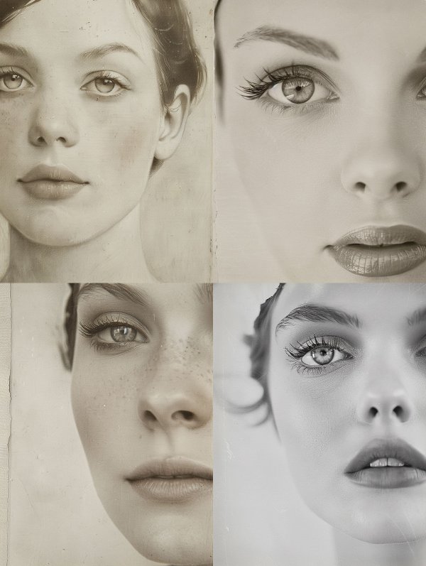 Ethereal Gaze: A Study in Monochrome