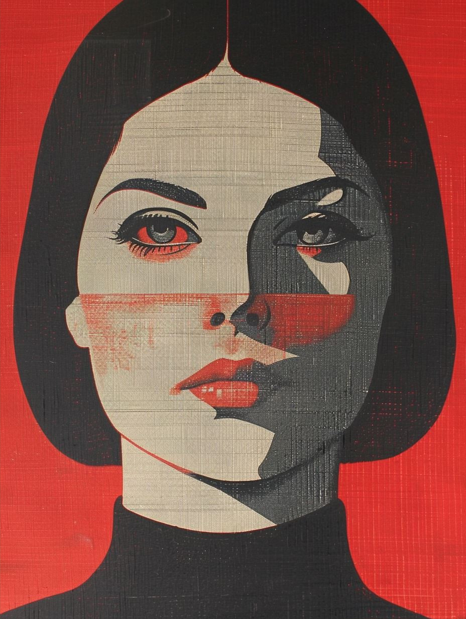 Retro Futurist Halftone Portrait - Image 2