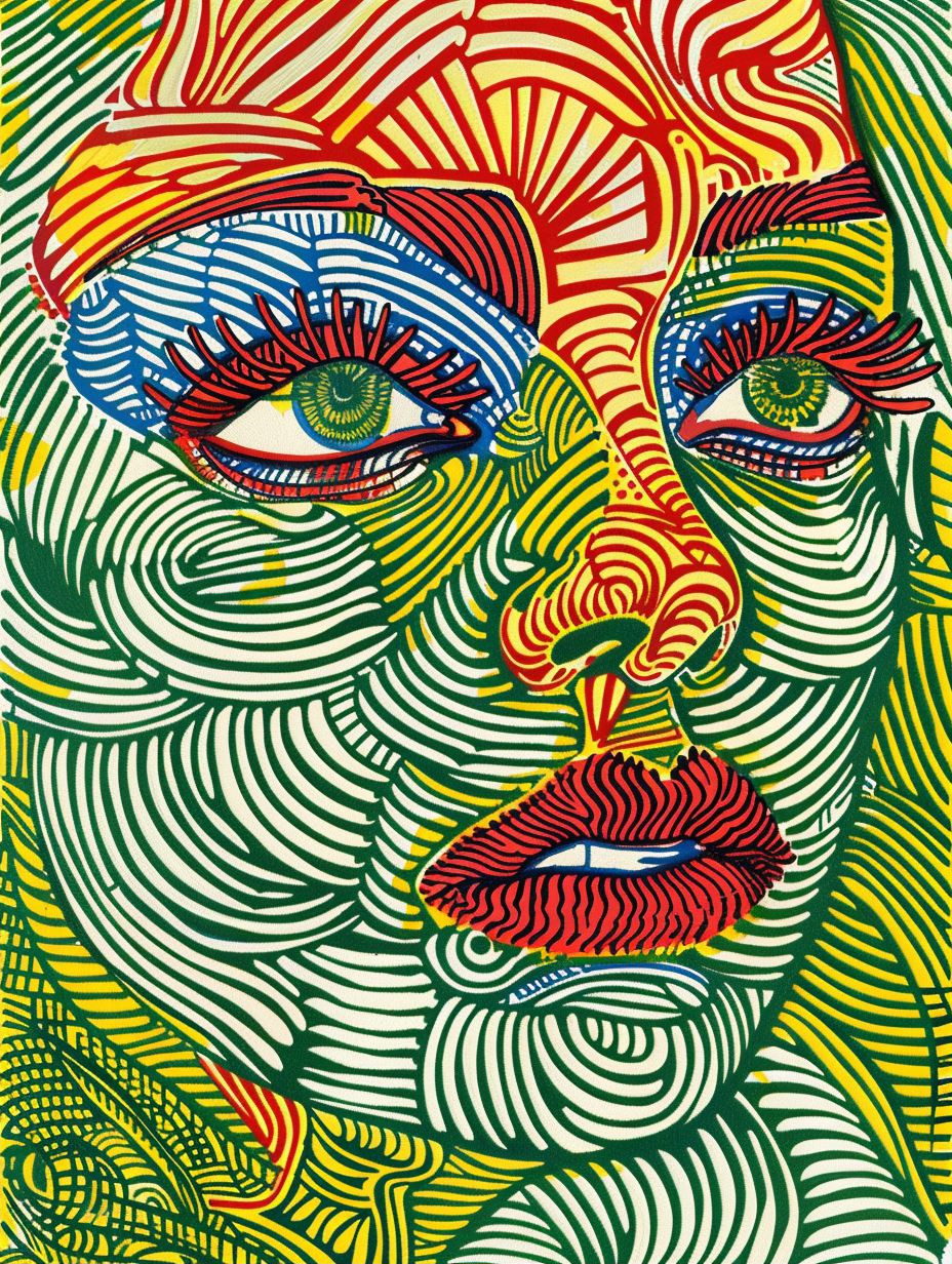 Hyper-Detailed Stippled Portrait Art - Image 2