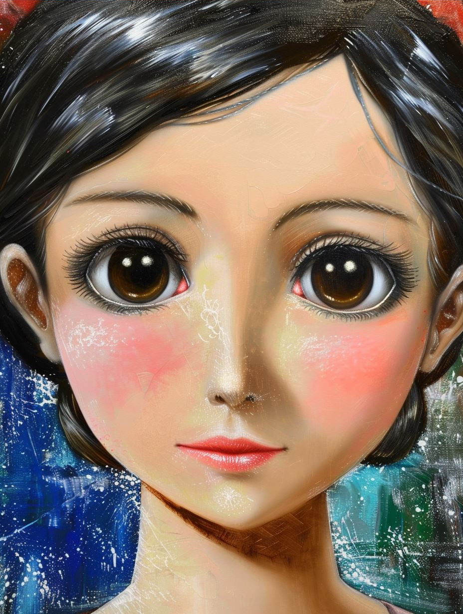 Digital Art Portraits of Stylized Female Faces - Image 3