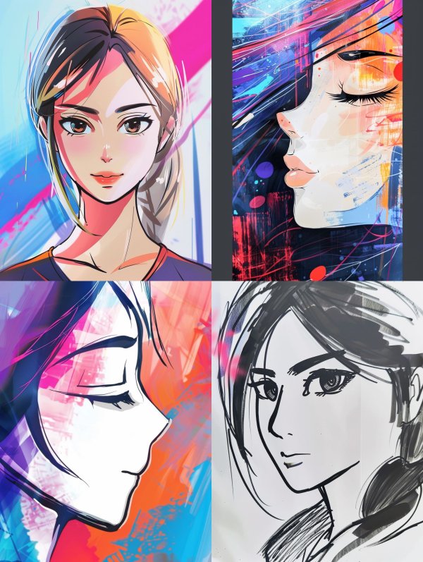 Vibrant Digital Portrait Art Study