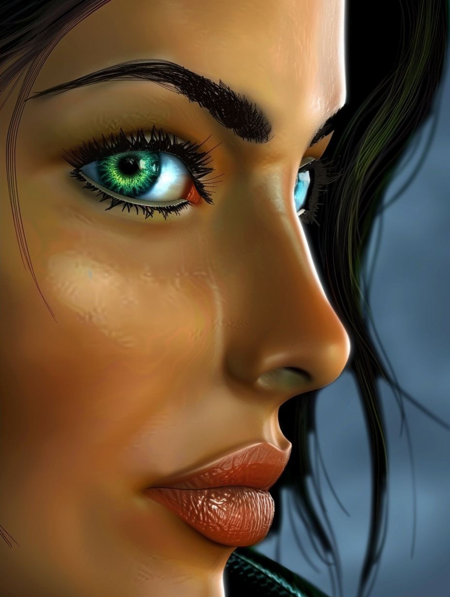 Crimson Ember Portrait - Image 2