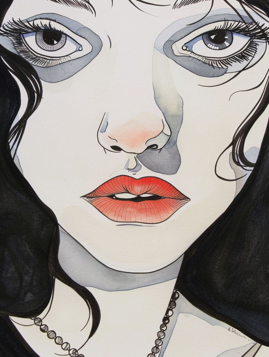 Ink and Watercolor Noir