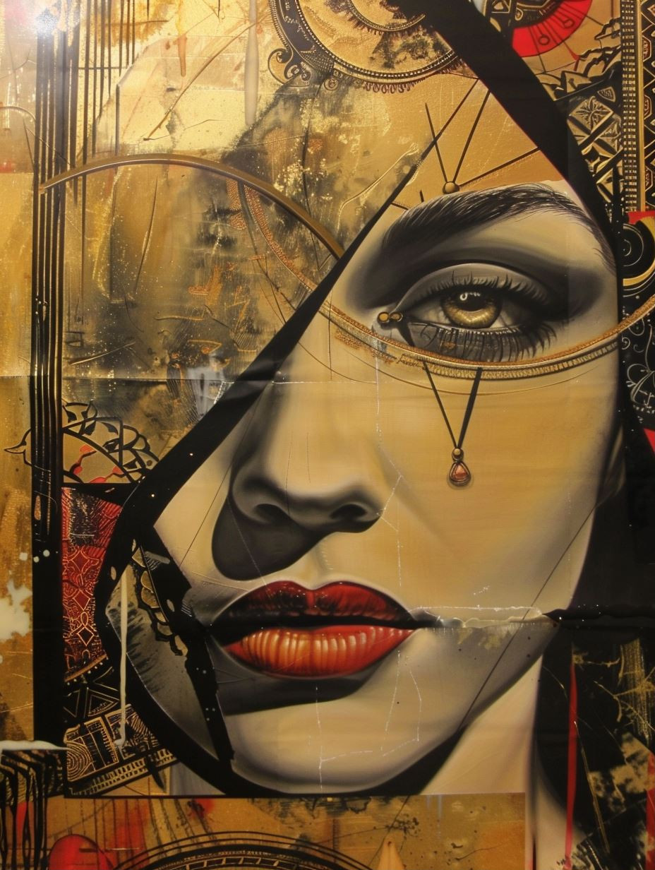 Fragmented Golden Soul Portraits - Image 1