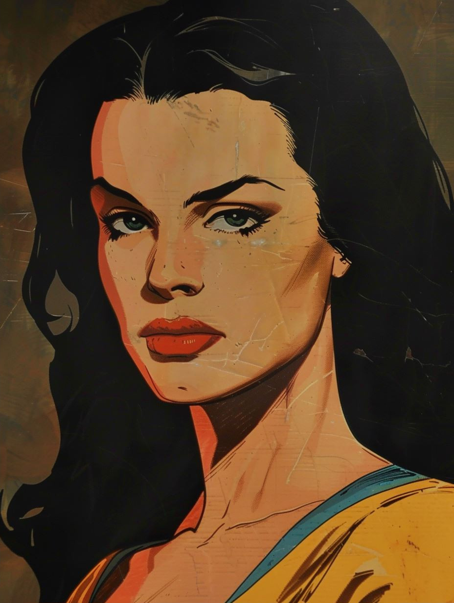 Vintage Comic Noir Femme Fatale - Image 2