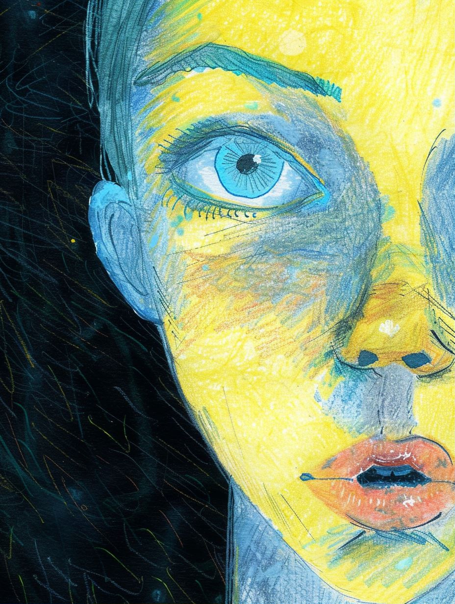 Ethereal Blue and Gold Gazes - Image 1