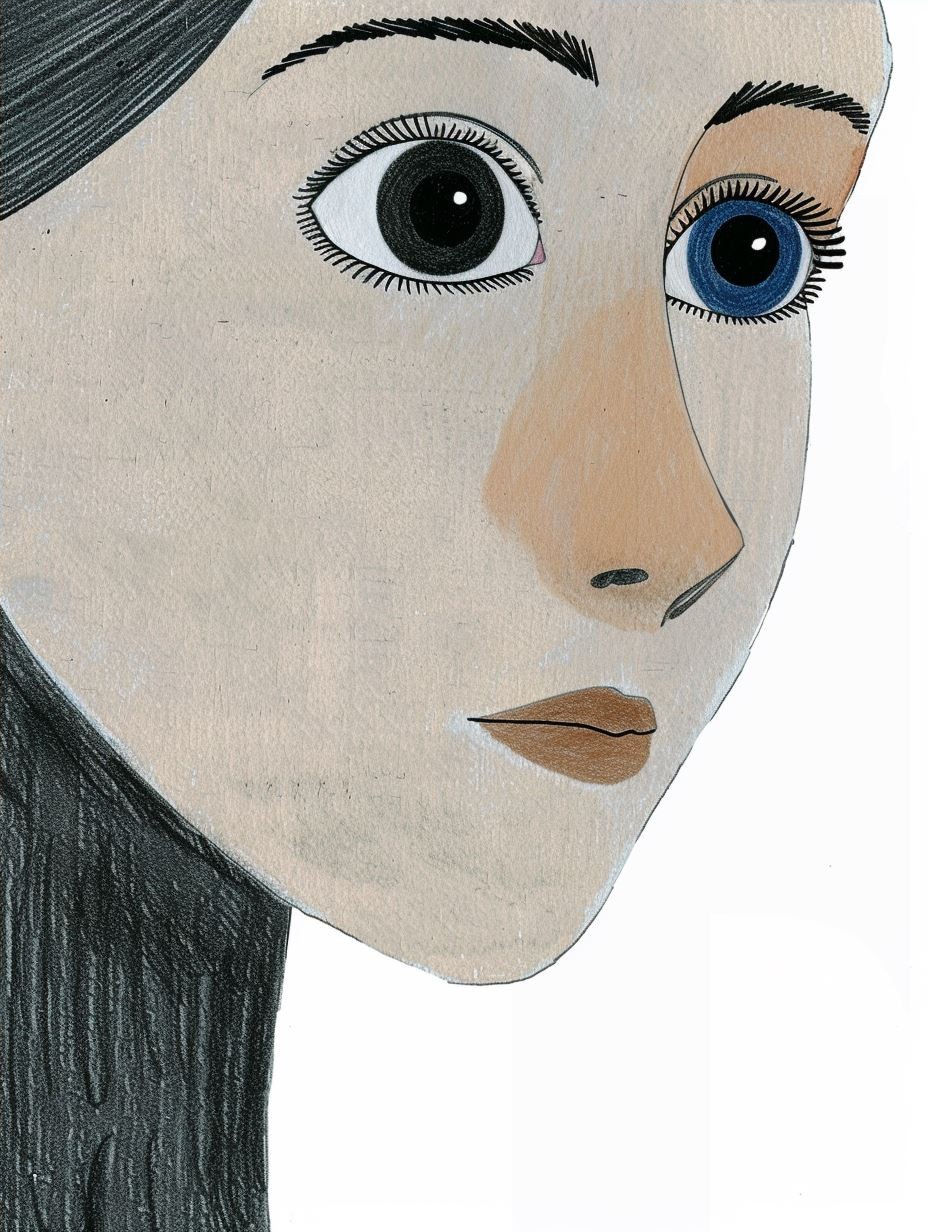 Textured Pastel Portrait Study - Image 4