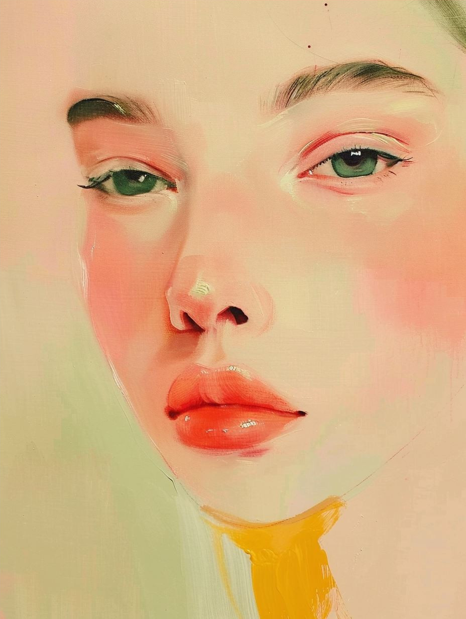 Pastel Dreams: A Four-Panel Portrait Study - Image 4