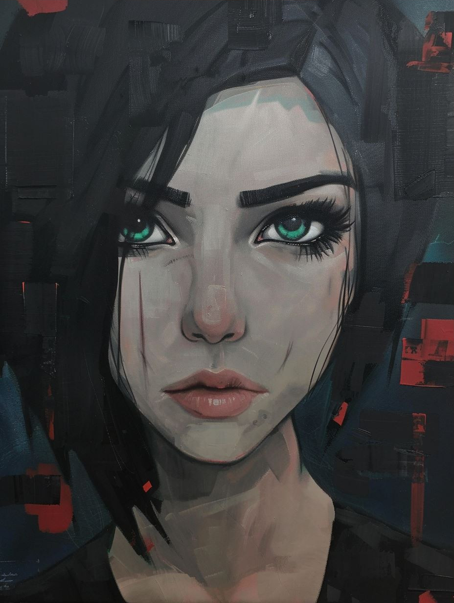 Cyberpunk Visions: Four Digital Portraits - Image 3