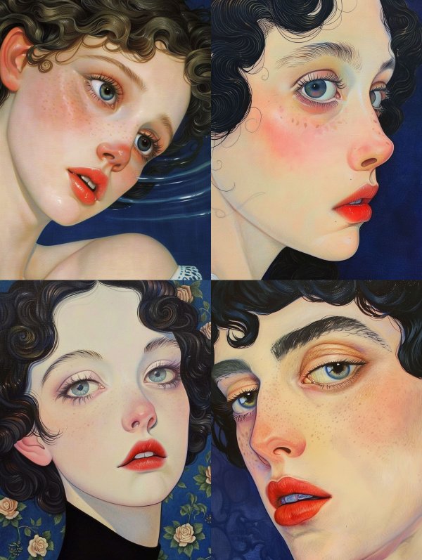 Ethereal Gazes in Four Frames