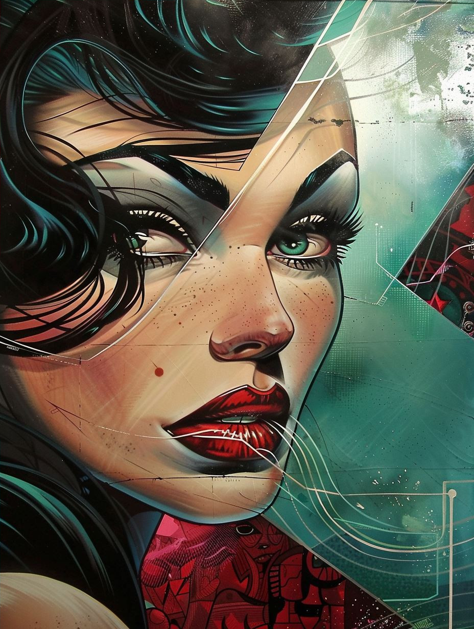 Crimson Lips and Azure Gazes - Image 4