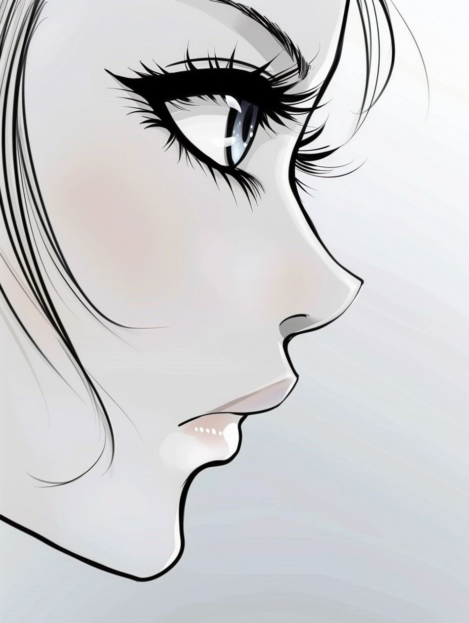 Ethereal Gazes: A Study in Line Art - Image 1