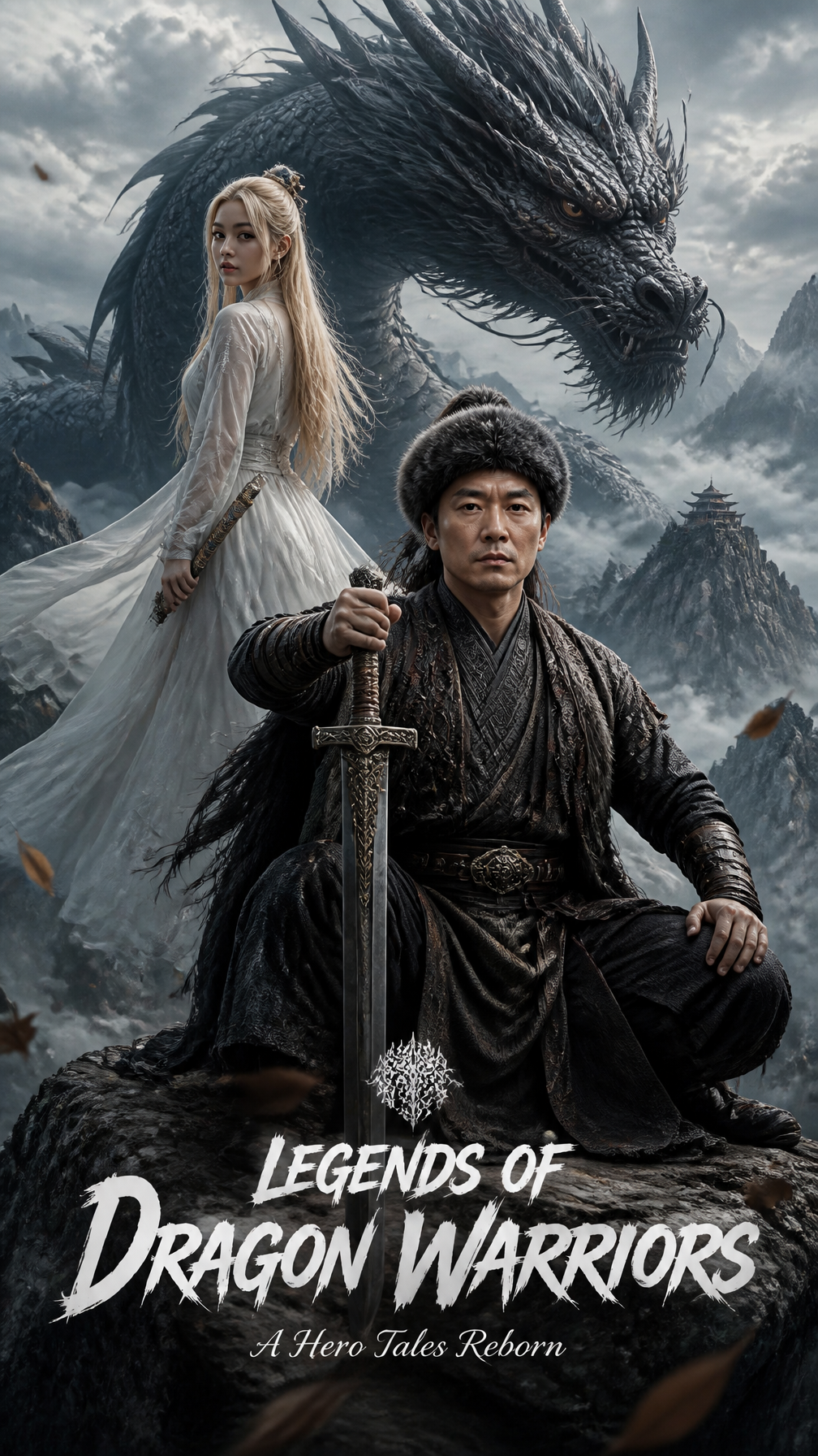 Epic Wuxia Encounter: The Dragon and the Warriors