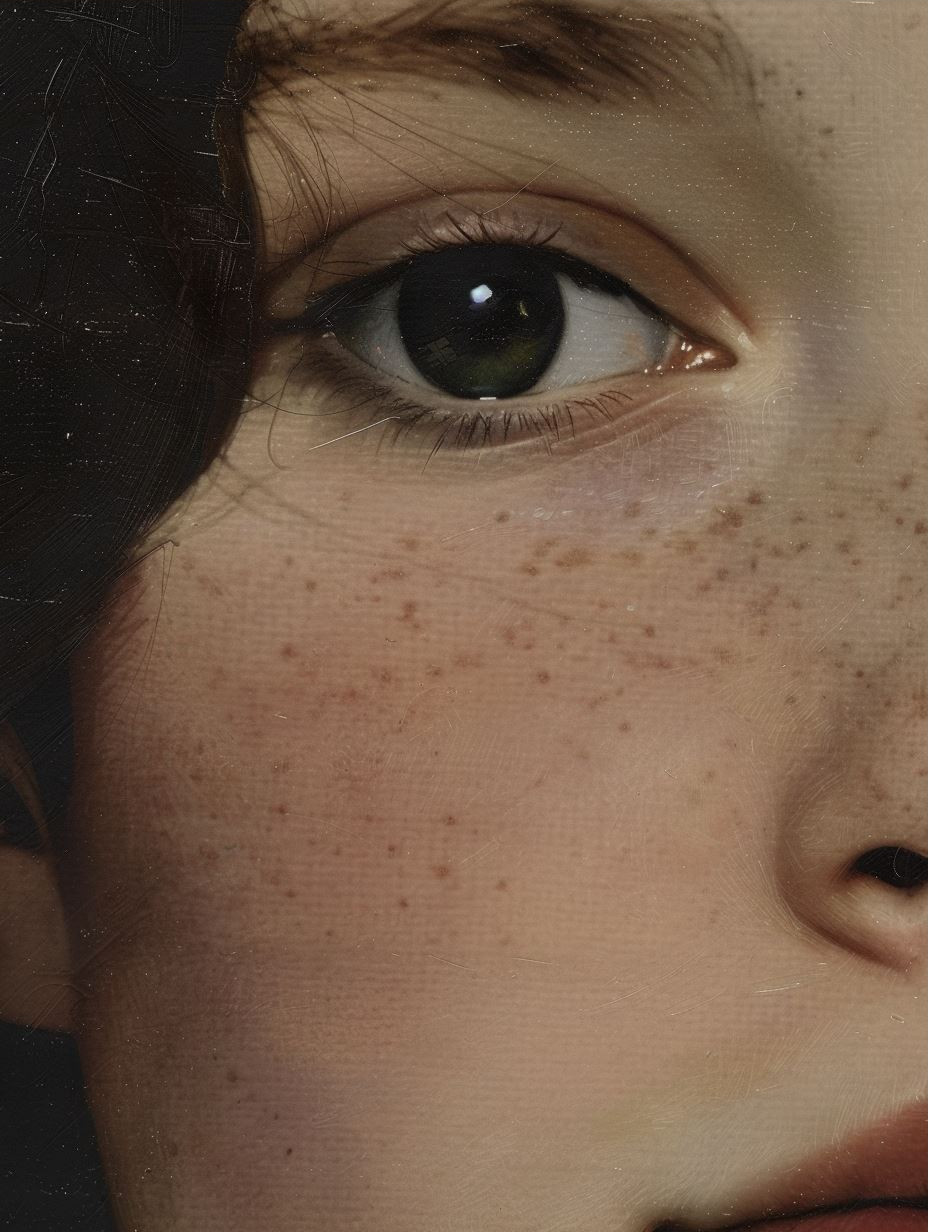 Ethereal Gaze in Textured Grain - Image 3